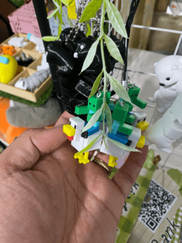 Móc khoá zombie cưỡi gà minecraft