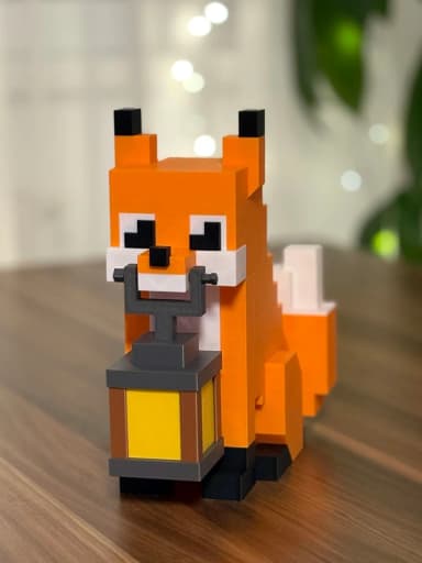 Mô hình cáo ngậm đèn minecraft 5