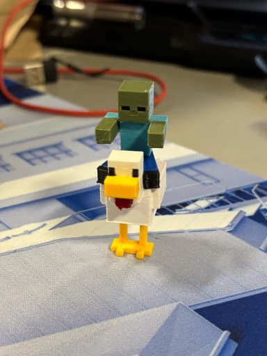Gà Zombie Minecraft - Minecraft Chicken Jockey Meme 2