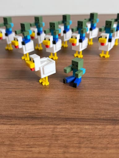 Gà Zombie Minecraft - Minecraft Chicken Jockey Meme 5