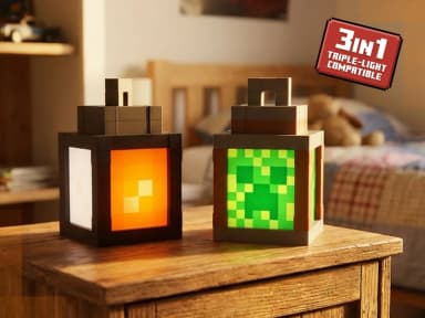 Minecraft Lantern - Creeper GREEN - Đèn Cắm Điện 4